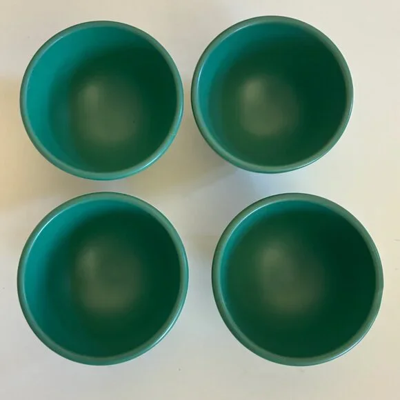 Anthropologie, Set of 4, Mini Matte Latte Bowls - Green/Teal - Picture 2 of 2